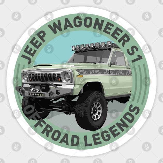 4x4 Offroad Legends: Jeep Wagoneer SJ Sticker by OFFROAD-DESIGNS